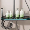 4 Functions Luxury Bathroom Shower Faucet Set  Digital Temperature Display With Light Shower Hot Cold Shower Mixer Taps 3