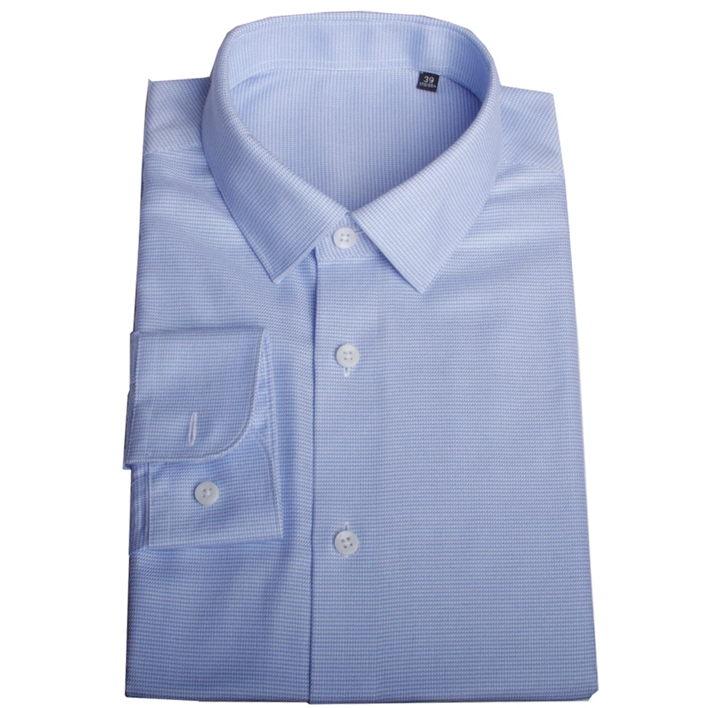 Luxury Dress Shirts For Men 100s 2-ply High Quality 100% Cotton Business Shirt Men Clothing Wrinkle Free Mens Shirts Christmas