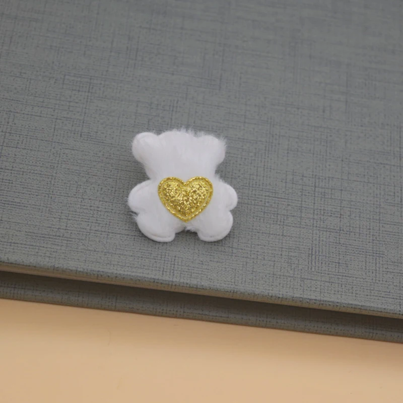 30 Stücke 3*3,5 CM Plüsch Filz Bär Handgemachte Haarspange Zubehör Und Tuch Dekorative Accessoires – Detail 9