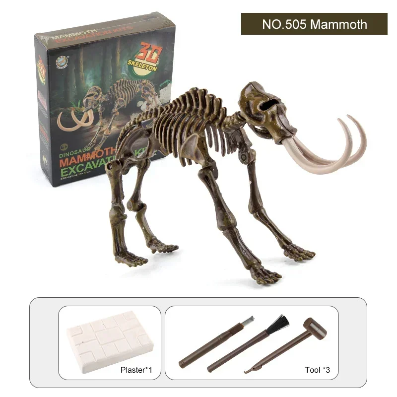 Dinosaur Fossil Excavation Kits Education Archeology Exquisite Jurassic Toy Set Game Action Children Figure Skeleton Model Gift 6