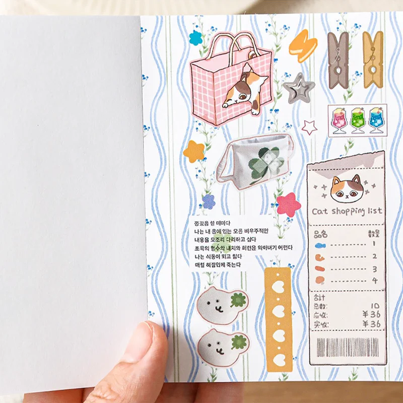 30 Sheets Kawaii M5 Sticker Book, Cute Cartoon Stickers for Planner Journal Phone Case Notebook Dairy Card Decoration, Mr. Paper