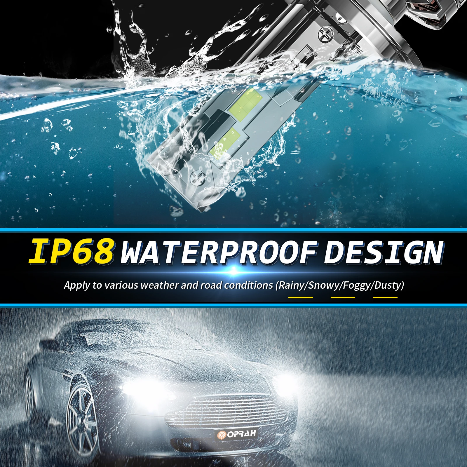 Oprah H7 LED H4 H1 H3 H11 H8 HB4 HB3 9005 9006 9012 Canbus 3570 CSP 120W Car Headlight Bulbs Auto Fog light 6000K 40000Lm White
