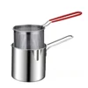 Deep Fryer 304 Stainless Steel Fryer with Frying Basket Auxiliary Food Pot To Deepen Japanese Milk Pot Kitchen Appliance 2