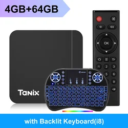 Android 11 Smart TV Box with 4K Streaming, Dual WiFi, and HDR10+ (4G64G I8)