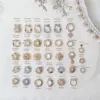 5pcs 2023 Newset Nails Accessories Zircon Metal Golden Luxury Design Nail Charms Japan Korea  Nail Decoration of Pendant gem 2