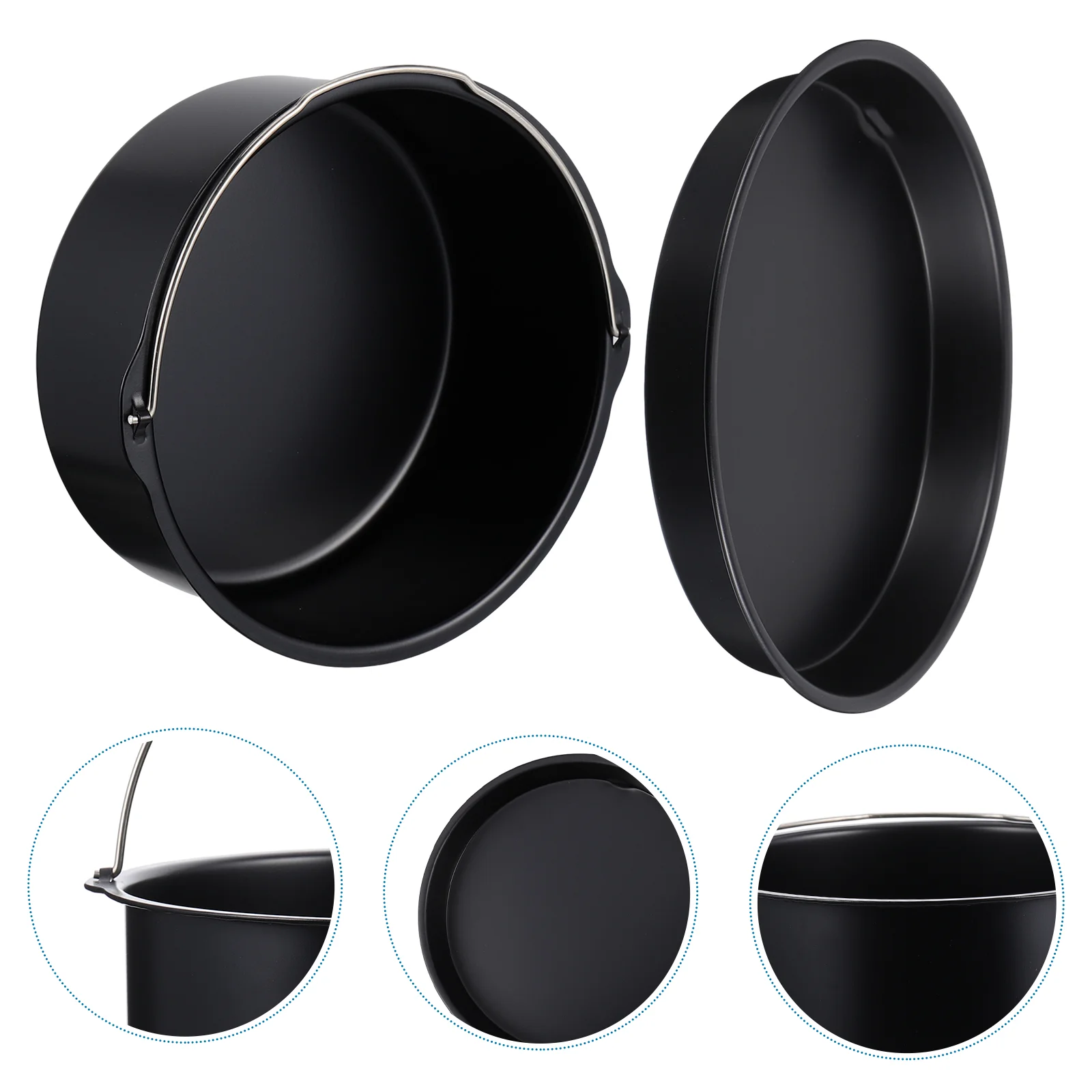 

1 Set Air Fryer Accessories Household Pizza Pan Baking Basket Kitchen Gadgets