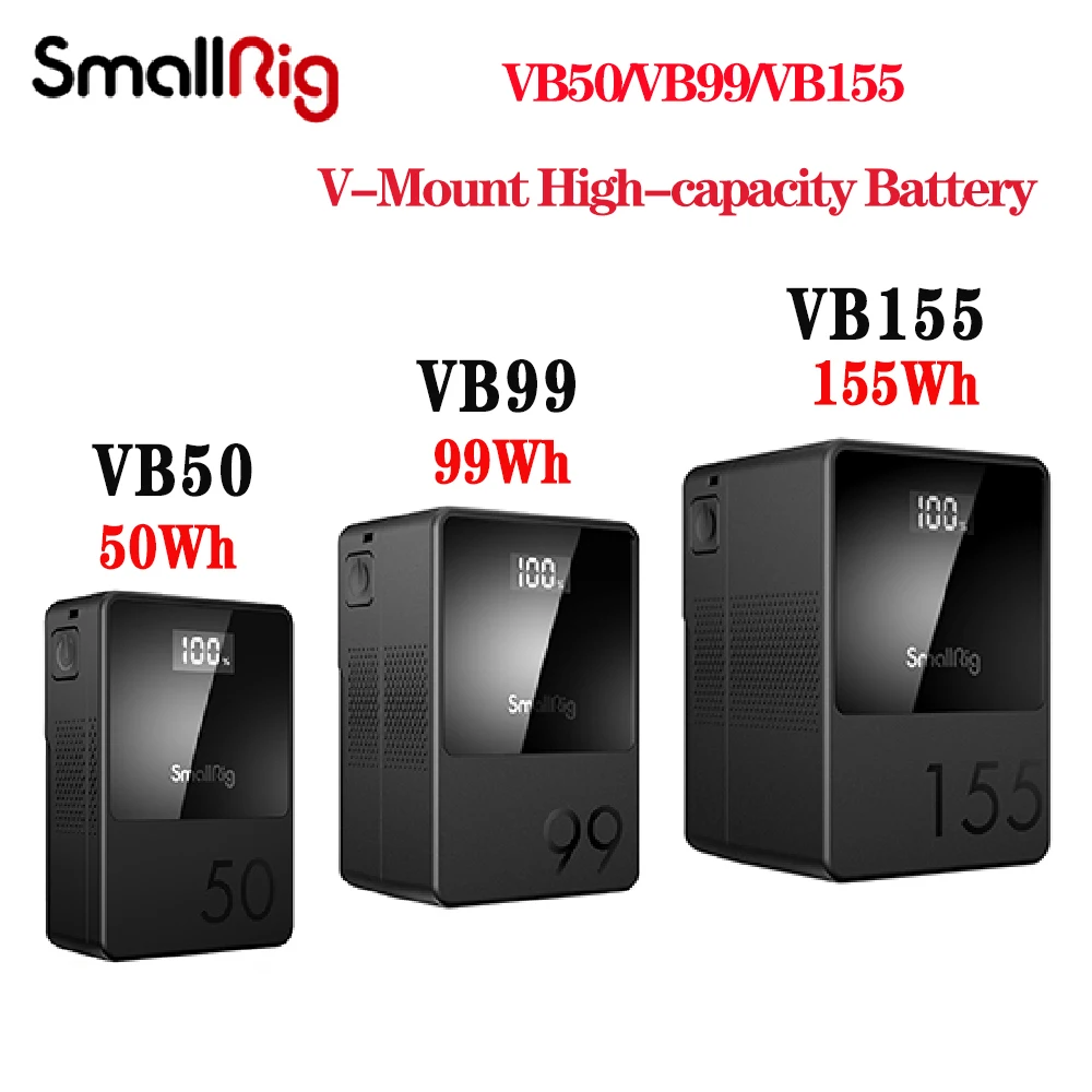

SmallRig 3579/3580/3581 V-Mount high-capacity battery for Type-C/D-TAP Input/Output Micro Pocket Battery VB50/VB99/VB155
