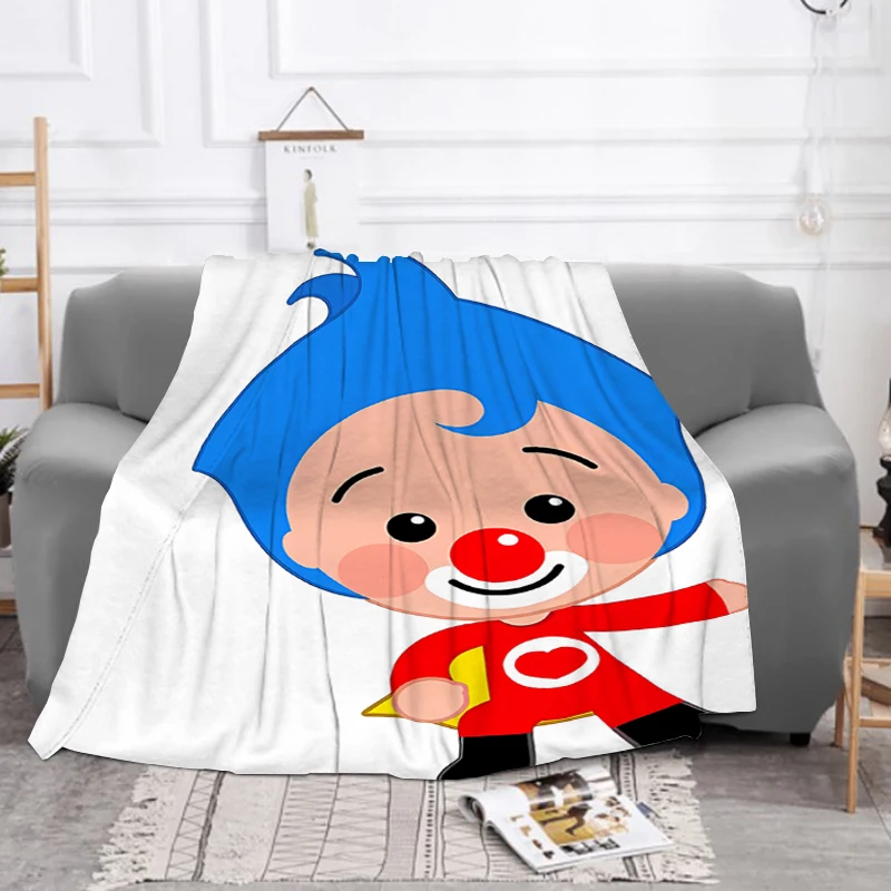 Plim Plim Cartoon Anime Blanket Custom Plaid on the Sofa Blankets Plush Furry Bedspread Bed Microfiber Bedding Throw Knee Throws 3