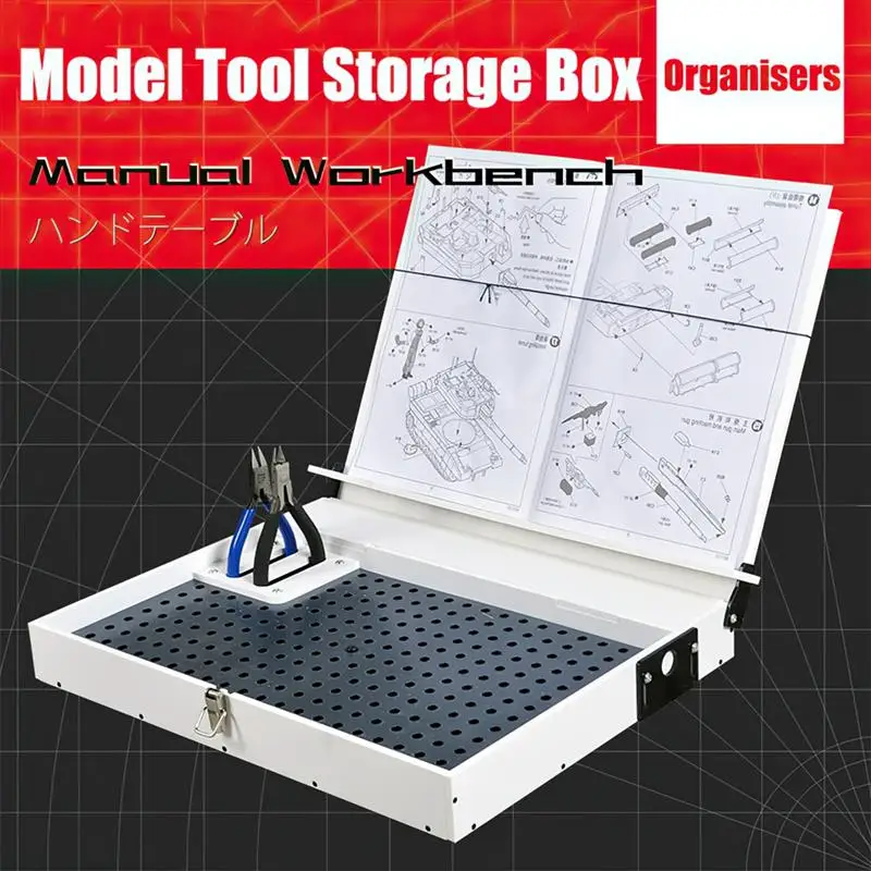 Assembling Model Tool Storage Box PVC Hobby Model Making Accessories Organizer Multifunctional Parts Shelf