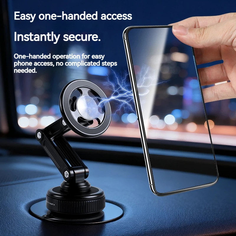 Universal Foldable 360° Magnetic Phone Holder with Suction Cup