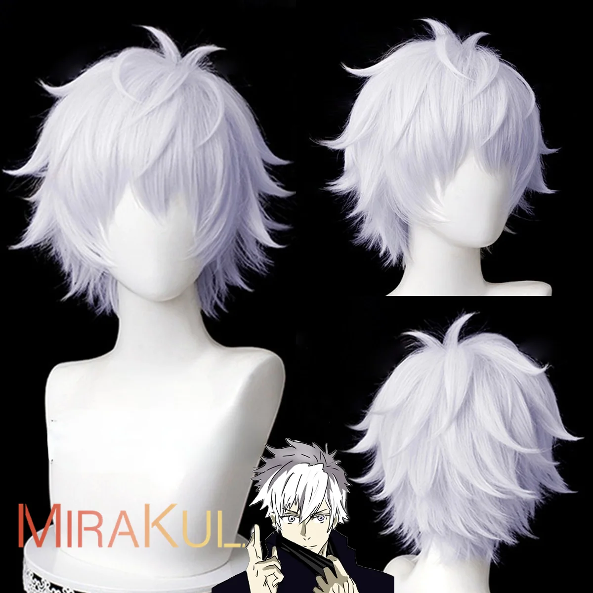 Mirakul Gojo Satoru Gojou Jujutsu Kaisen Short Silver Heat Resistant Hair  Authentic Cosplay Costume Wig - Cosplay Costumes - AliExpress