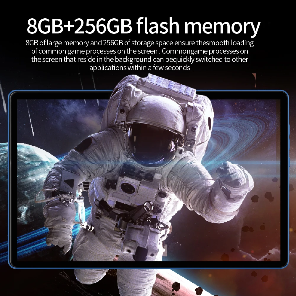 2025 New 10.1-inch Large Screen Android 13 Tablet 8GB+256GB Supports Video Call Dual SIM Card WIFI Tablet Dual Camera 3