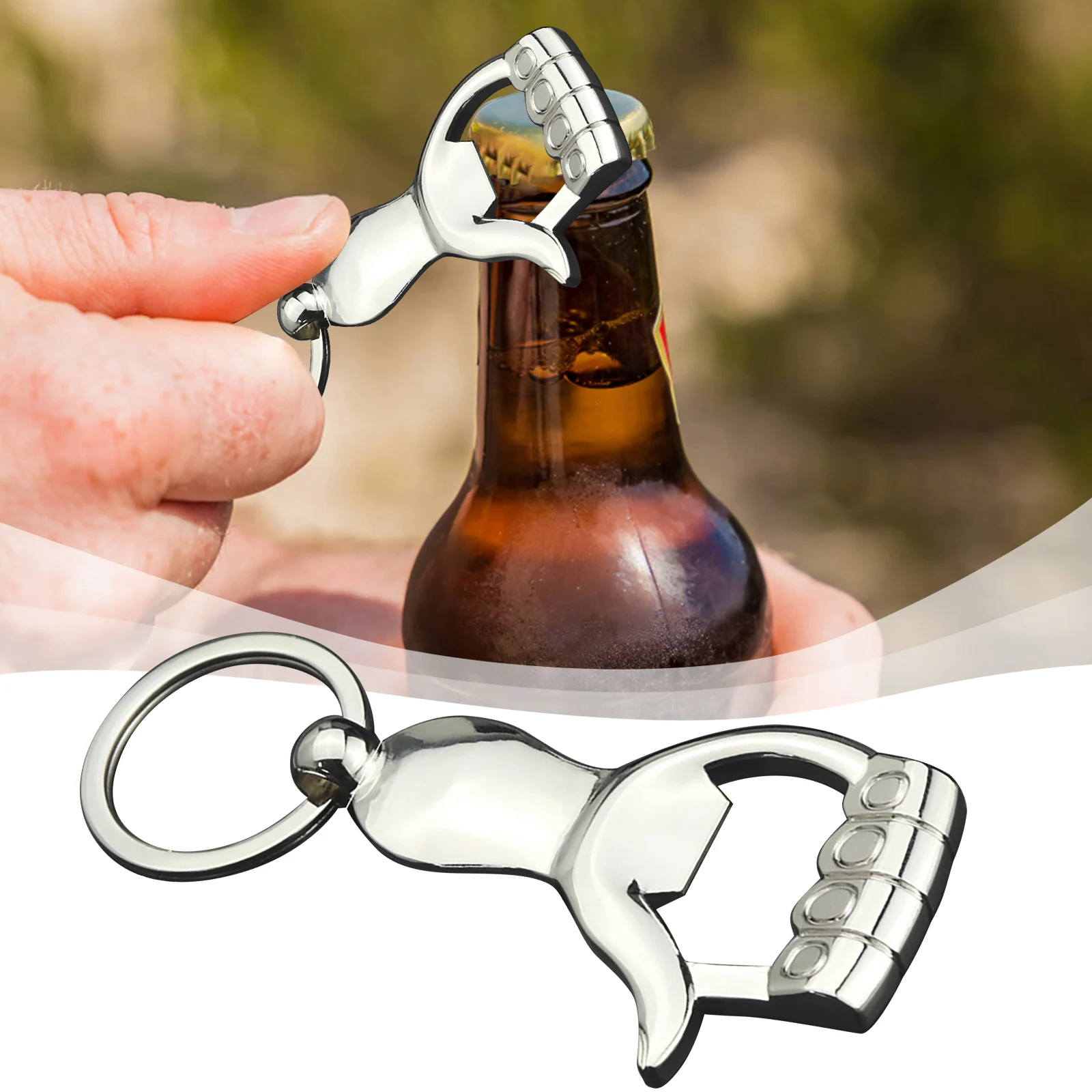 Opener Keychain Alloy Shaped Beer Soft Drinks Beverage Bottle Openers