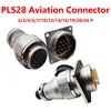 PLS28 Aviation Connector 2/3/4/5/7/8/10/12/16/17/20/24/26 Pin Male Female Plug Connector WS28 TP28 Opening Diameter 28mm 1