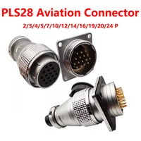 PLS28 Aviation Connector 2/3/4/5/7/8/10/12/16/17/20/24/26 Pin Male Female Plug Connector WS28 TP28 Opening Diameter 28mm 1