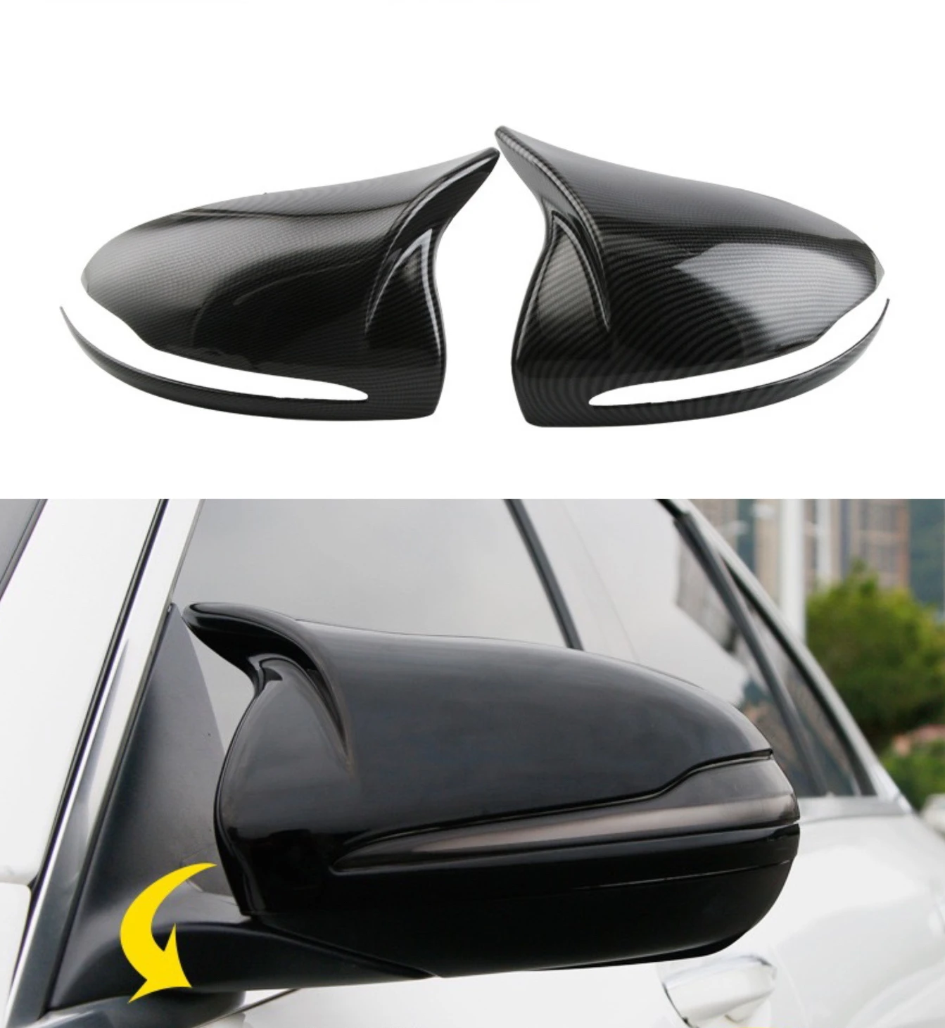 

Rearview Side Mirror Cover For Mercedes-Benz E GLC S C Class W205 W213 X253 W222 W238 Wing Cap Exterior Door Rear View Trim