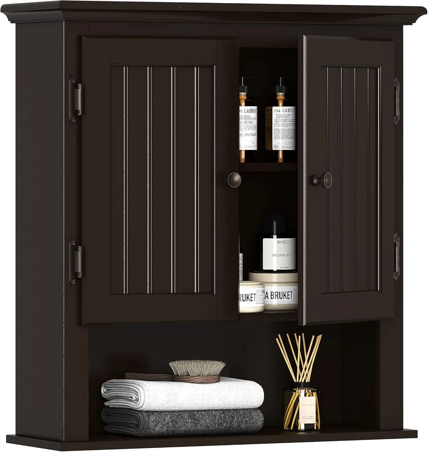 Espresso Wall Bathroom Cabinet 1