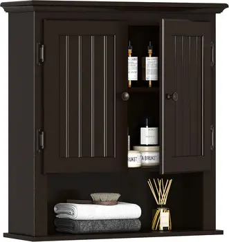 Espresso Wall Bathroom Cabinet 1