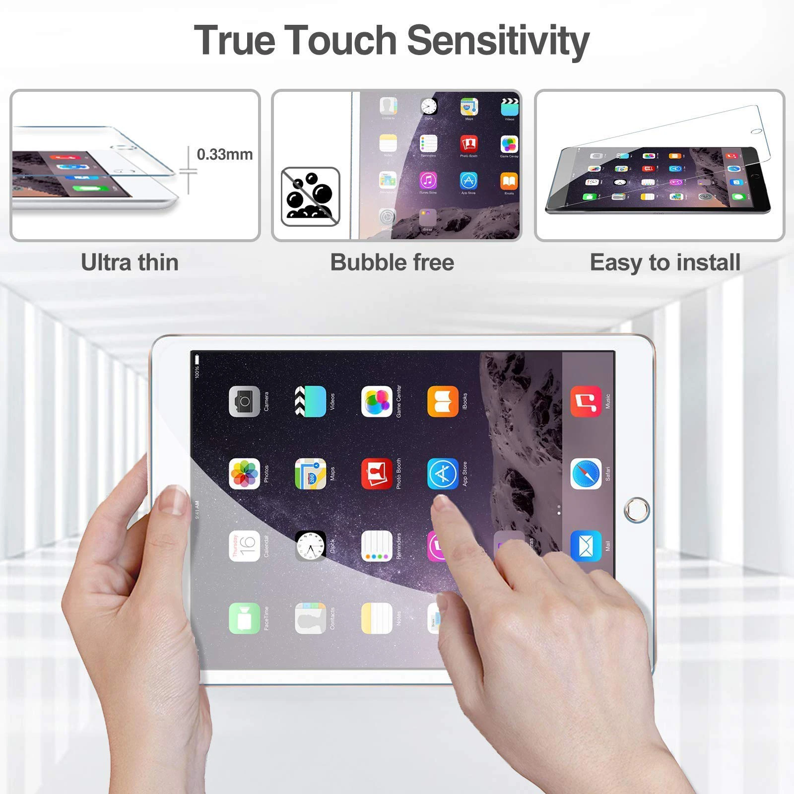 Tempered Glass for iPad Mini 1/ Mini 2/Mini 3 (A1432 A1454 A1455 A1489 A1490 A1491 A1599 A1600) Screen Protector Protective Film 6