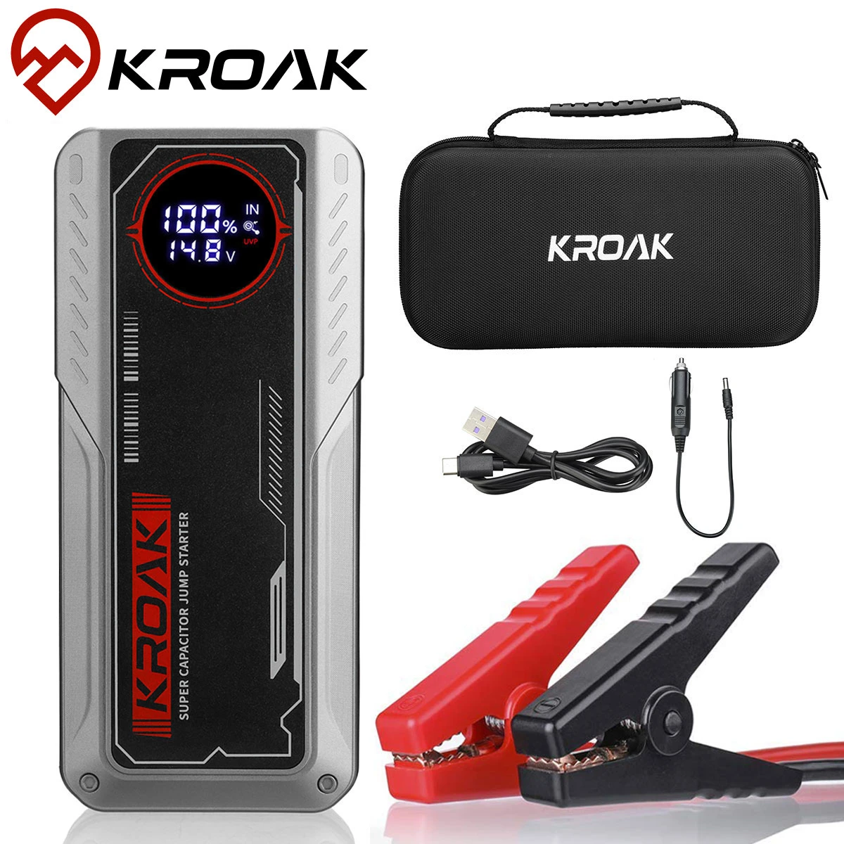 Kroak S320 12v Super Capacitor Jump Starter 5*400f Batteryless Super