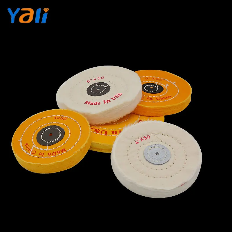 

Two Colors Wholesale Jewelry Polishing Tools 2-10 Inch Cotton Cloth High Grade Buffing Wheels For Polishing Machine