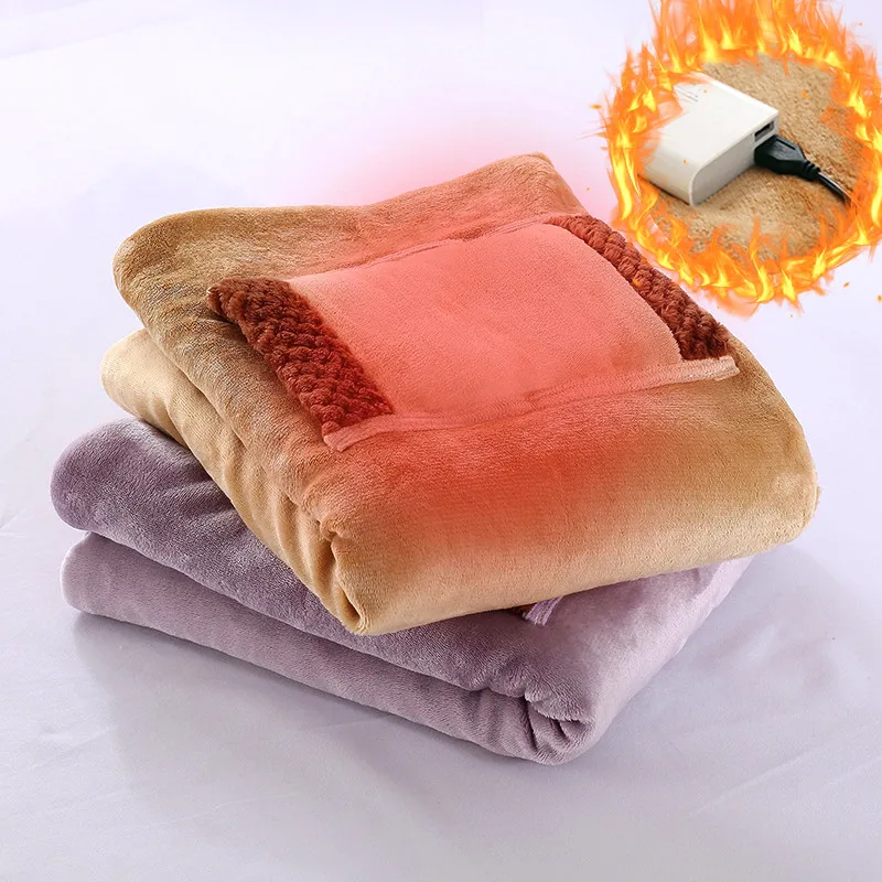 Electric Blanket USB Warm Bed Heater Thermostat Power Bank Electric  Mattress Pad Home Office Soft Heating Pocket Blanket Shawl - AliExpress