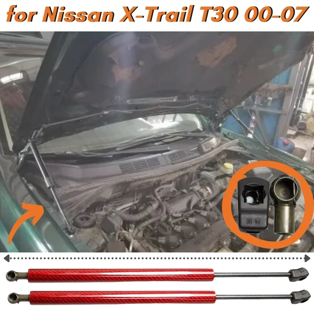 

Кол-во (2) стойки капота для Nissan X-Trail T30 1st 2000-2007, передняя капота, газовые стойки, пружины, амортизатор, подъемник, опора