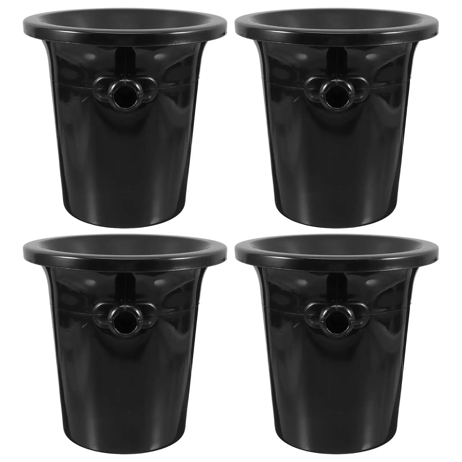 4 Pcs Spit Barrel Western Plastic Ice Buckets Dual Ears Spitting Barrels Wine Double Spittoons Tasting