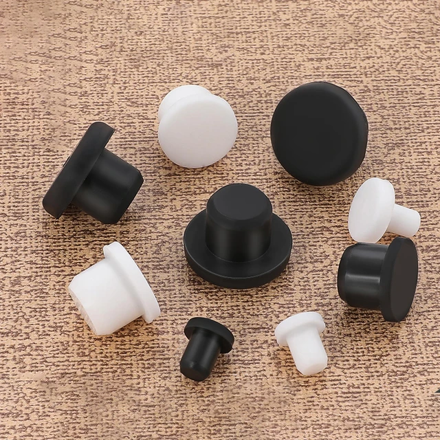 Bouchon d'étanchéité noir en caoutchouc et Silicone, 2.5-14mm, 10 pièces