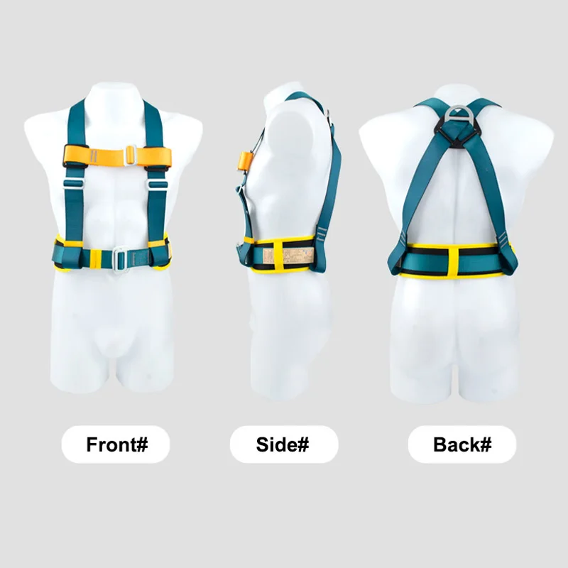 Aerial Work Safety Harness with Lanyard on Back Construction Protection High-altitude Rock Climbing Outdoor Harness Safe Rope