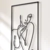 Nordic Abstract Female Line Iron Wall Hanging Decor Ornament Sexy Woman Silhouette Metal Pendant Art Living Room Home Decor 4