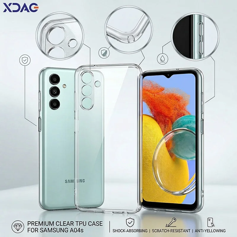 Clear TPU Shockproof Phone Case with Camera Protection - Flexible and Durable Transparent Cover