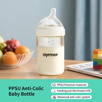 Baby Bottle Safety PPSU Materials Newborn Baby Anti Choking Bottles 0-1Y Baby Silicone Nipple Bottle For Newborn Feeding Bottles
