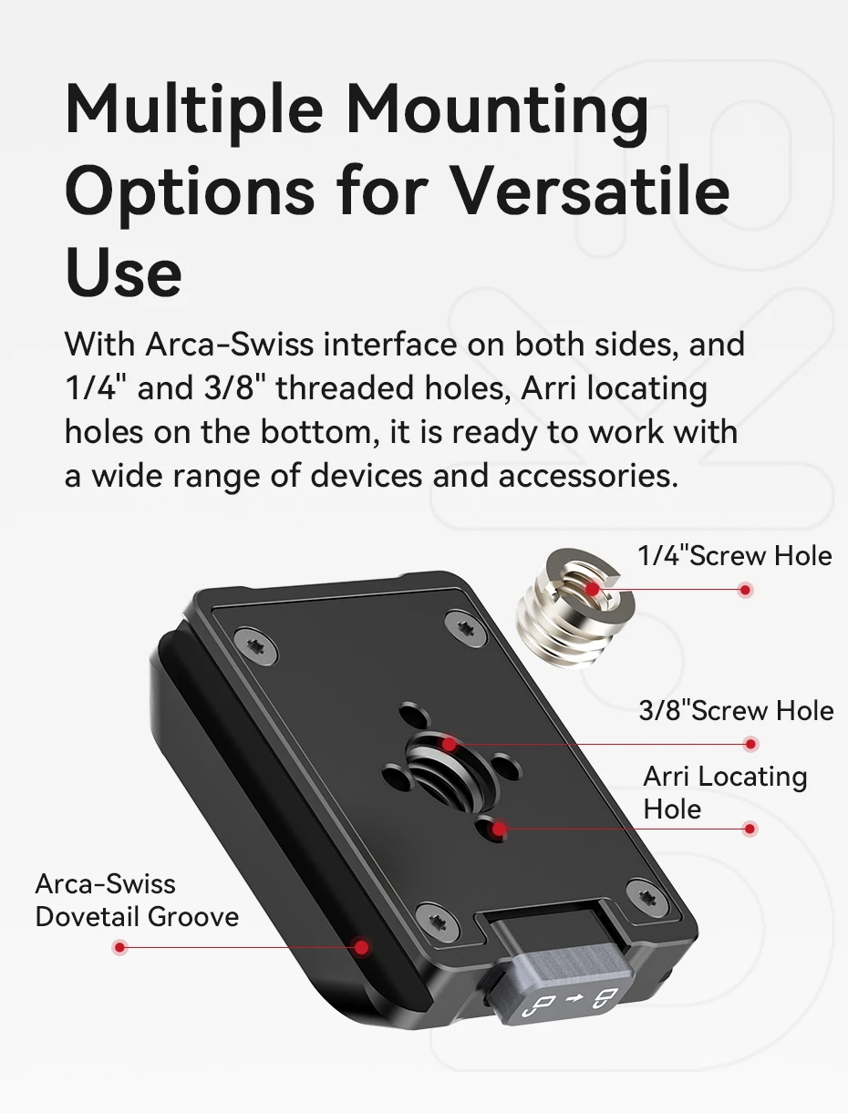 Uka Quick Release Plate and Base Kit DSLR Camera Compatible Arca F38 Plate Quick