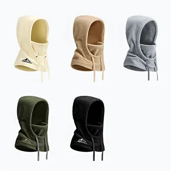 Winter Thermal Fleece Ski Mask Full Face Head Coverings Snowboard Hooded Scarfs Winter Sports Accessories Warm Cycling Headgear 3