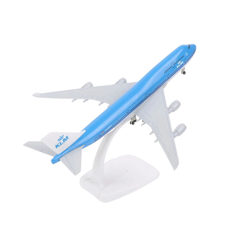다이캐스트 비행기 모형, 합금 금속 비행기 모형, 랜딩 기어, 항공기 장난감, 네덜란드 KLM 항공 747-400, 20cm