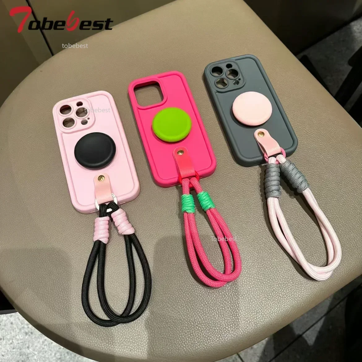Silicone Case with Lanyard Wrist Strap and Stand