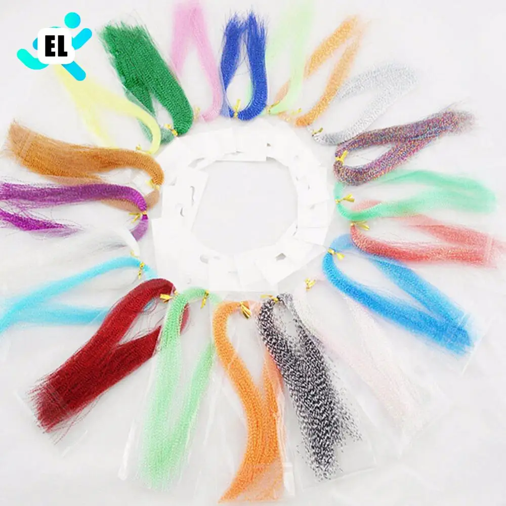 

HOT Fly Fishing Crystal Flash Line 10 Colors Fishing Line Lure Line Fly Fishing Tying Material Thread 10bag/lot Length Is 33CM