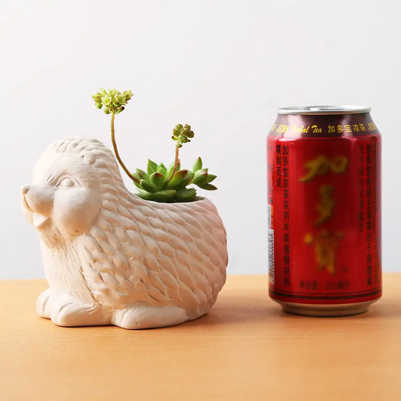 Raw Fired Rough Pottery Semi-finished Product Multi Flower Pot Graffiti Hand-painted DIY Animal Ceramic Painted Flower Pot ZD844