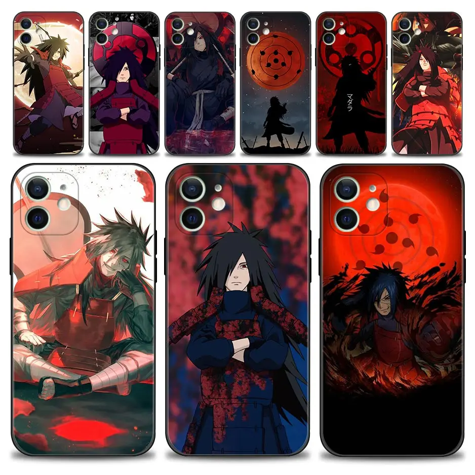 Phone Case For Apple iPhone 13 12 11 Pro Max 13 12 Mini XS Max XR X 7 8 6 6S Plus 5 5S SE 2020 Shell Anime Naruto Madara Uchiha iphone 12 pro max cover