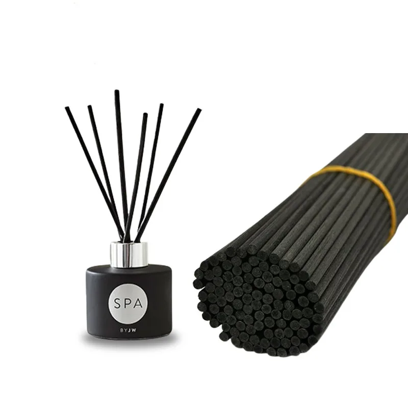 

300PCS L40/35/30CM x 5/4/3MM Home Decor Reed Diffuser Sticks,Polyester Black Fiber Rod Rattan Sticks for Home Fragrance