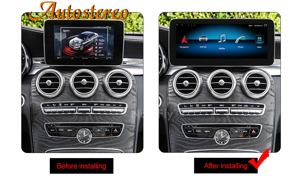 

8 + 256 Android 11 для Mercedes Benz C Class W205 GLC 2015-2019 1920*720 Автомобильный GPS-навигатор мультимедийный плеер автомобильное стерео головное устройство
