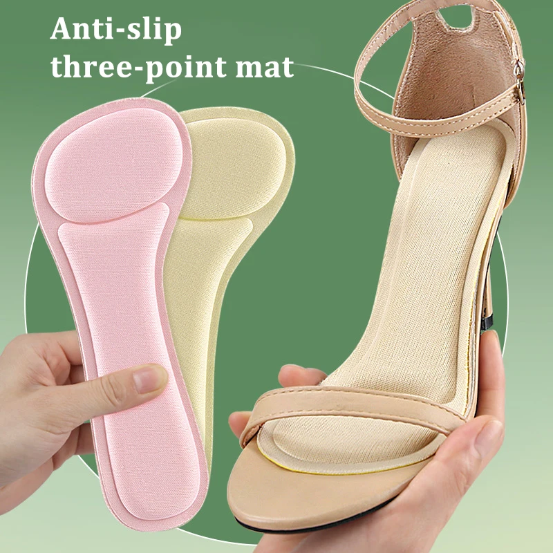 

1Pair Sandals Insoles Self-adhesive Non-slip Shoes Pads Breathable High-heeled Shoe Soft Cushion Sole Stickers Orthotics Inserts