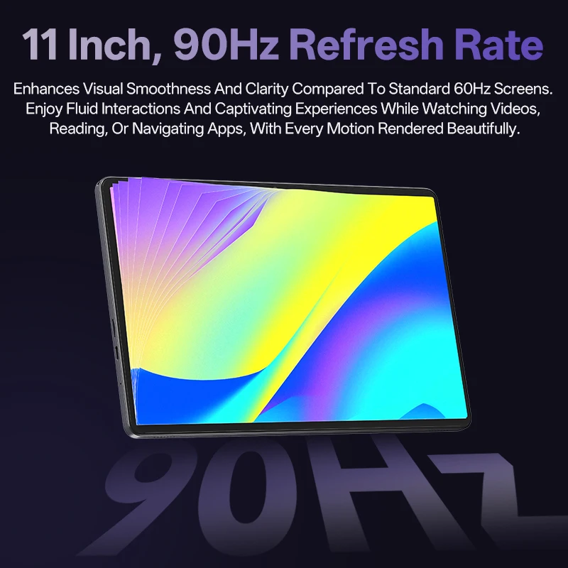 SVITOO Tablet 2026 Android 16 11 Inch 90Hz HD IPS Screen Unisoc T7250 Octa-Core Processor 4GB Physical RAM + 16GB Virtual RAM 128GB ROM 1TB Expandable 8800mAh Battery 2.4GHz 5GHz Dual Band WiFi 5 Bluetooth 5.0 GPS Widevine L1 4
