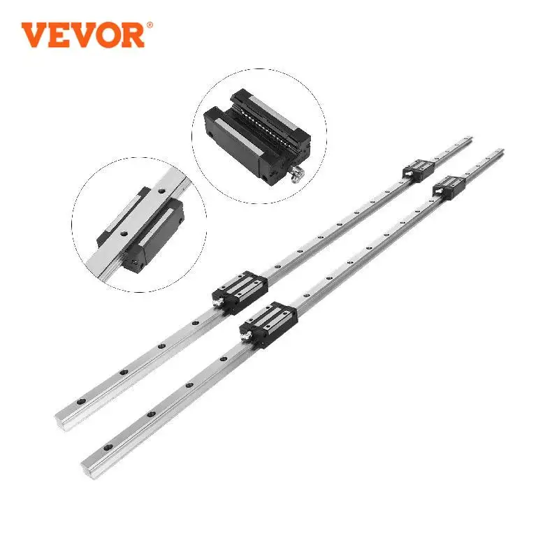 VEVORHGH20LinearRails2PCS1200mm1500mm4PCSBearingBlocksSmooth