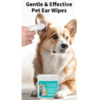 Pet cleaning products Ear cleaning wipes Ear care fingertips Ear mite removal Cat and dog ear cleaning pet products 5