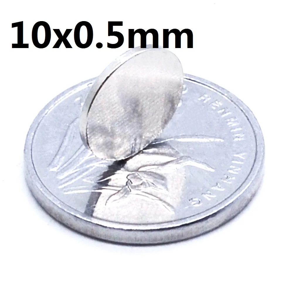 

20~1000pcs 10x0.5 mm Thin Neodymium Magnet N35 Mini Small Round Magnet Strong 10x0.5mm Powerful Magnetic Magnets Disc 10*0.5 mm