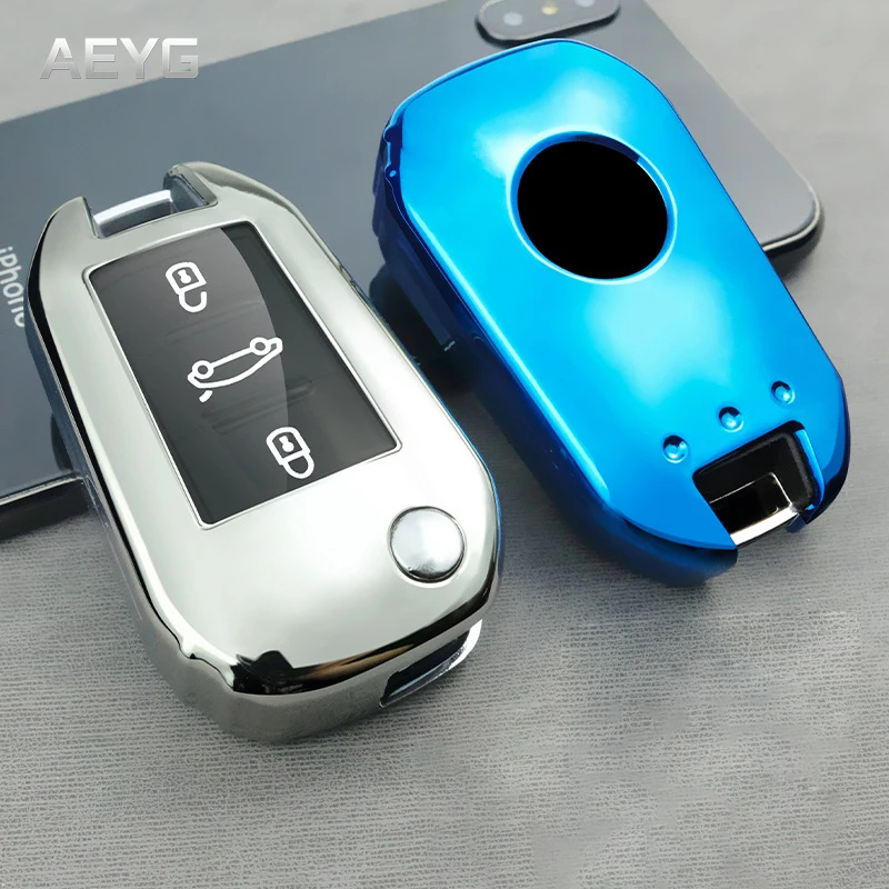 Soft Tpu Car Smart Key Case Cover Shell For Peugeot 208 2008 308 3008
