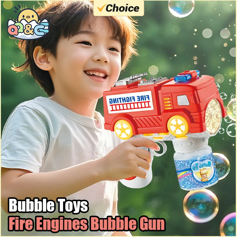 Plastic Electric Bubble Machine Toy for Kids Outdoor Games