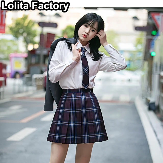 Gonne a pieghe uniformi giapponesi per ragazze della scuola gonna scozzese  uniforme scolastica giapponese College uniformi